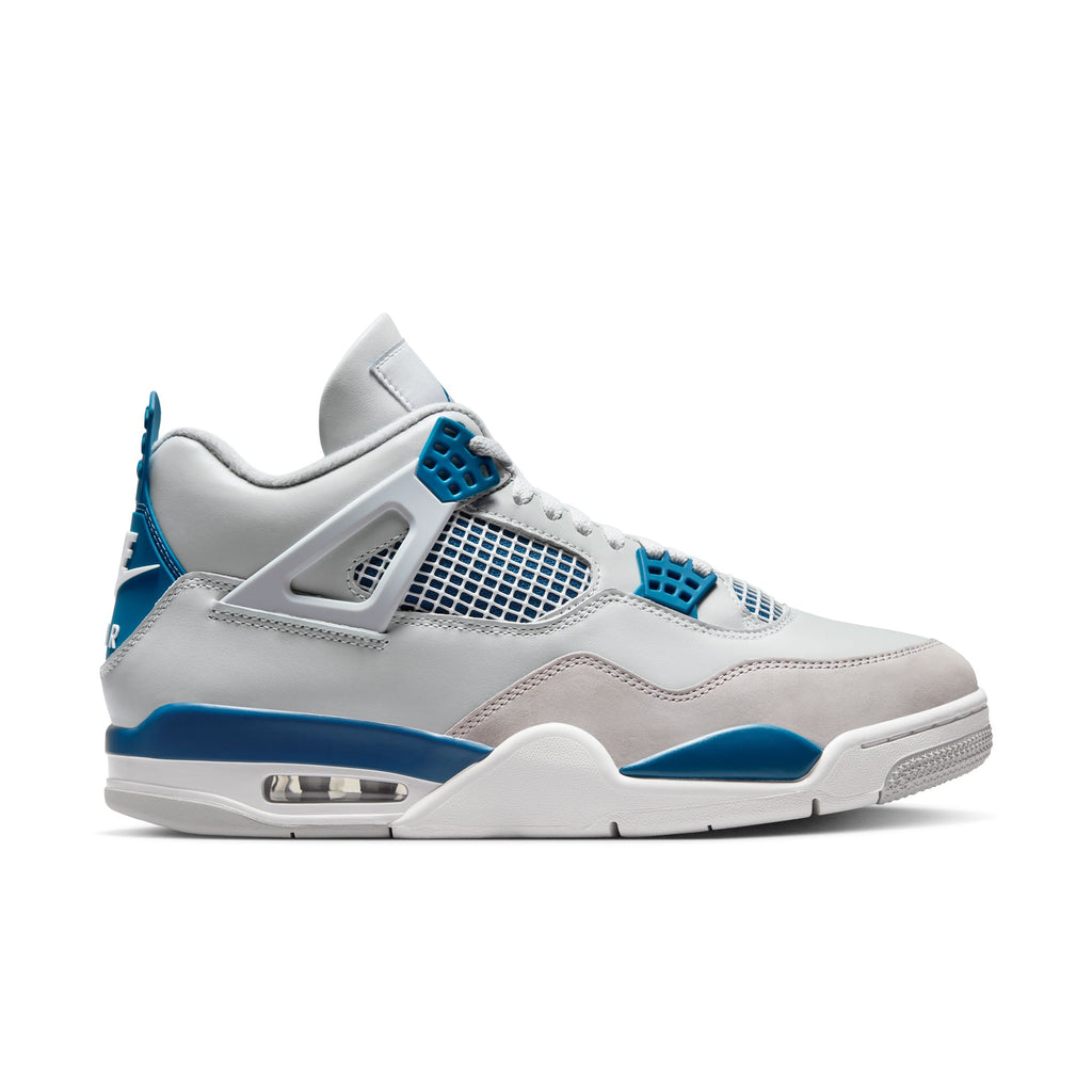 Air Jordan 4 Retro Men's Shoes 'White/Military Blue/Grey'