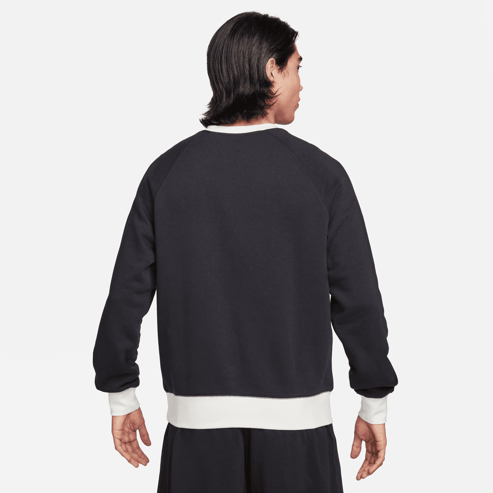 Nike Club Fleece Men's Long Sleeve Raglan Crew 'Black/White'