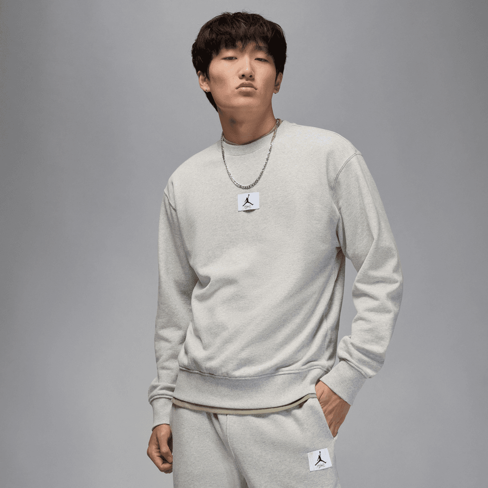 Jordan Flight Fleece Men's Crew-Neck Sweatshirt 'Grey Heather'
