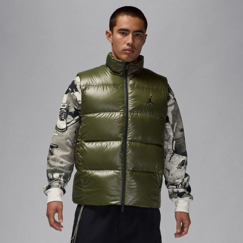 Jordan Flight Men's Down Vest 'Medium Olive/Black'