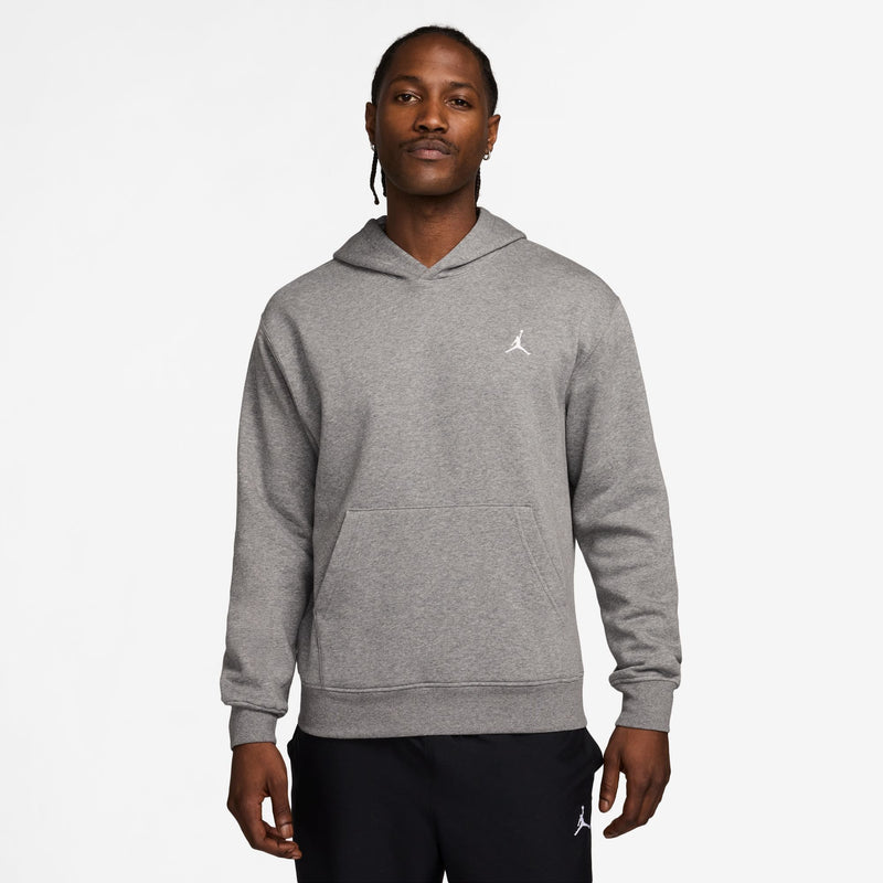 Jordan Brooklyn Fleece Men's Pullover Hoodie 'Carbon Heather/White'