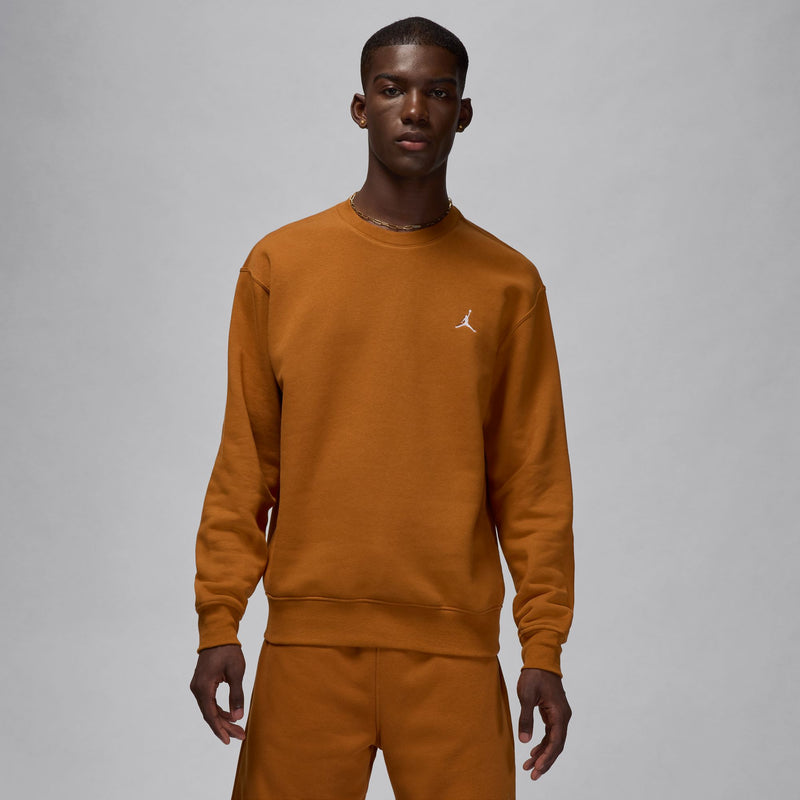 Jordan Brooklyn Fleece Men's Crew-Neck Sweatshirt 'Desert Bronze/White'