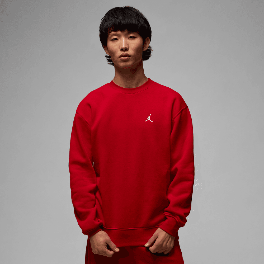 Jordan Brooklyn Fleece Men's Crew-Neck Sweatshirt 'Gym Red'