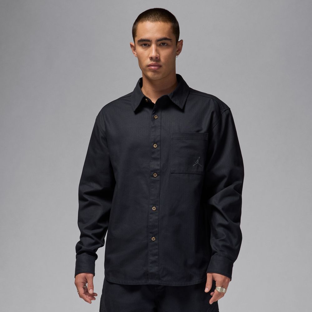 Jordan Essentials Men's Button-Down Shirt 'Black'