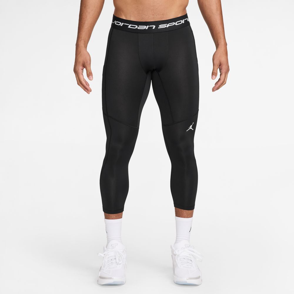 Jordan Sport Men's Dri-FIT 3/4-Length Tights 'Black/White'