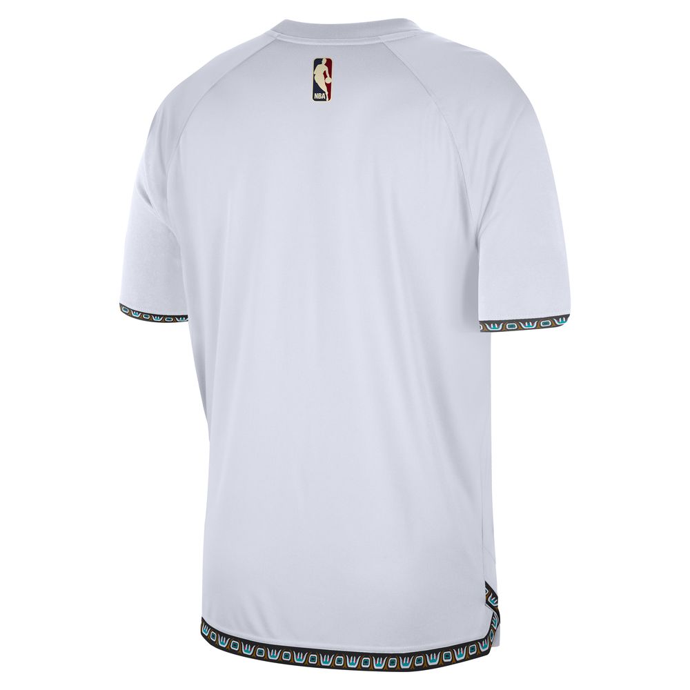 Memphis Grizzlies Hardwood Classics Men's Nike Dri-FIT NBA Short-Sleeve Pregame Top 'White'