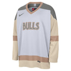 Chicago Bulls City Edition Men's Nike NBA Hockey Jersey 'White/Oatmeal'