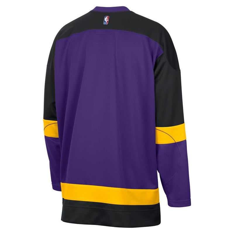 Los Angeles Lakers City Edition Men's Nike NBA Hockey Jersey 'Purple/Black'