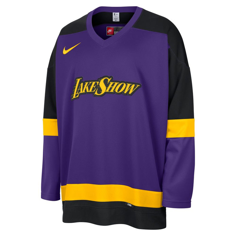 Los Angeles Lakers City Edition Men's Nike NBA Hockey Jersey 'Purple/Black'