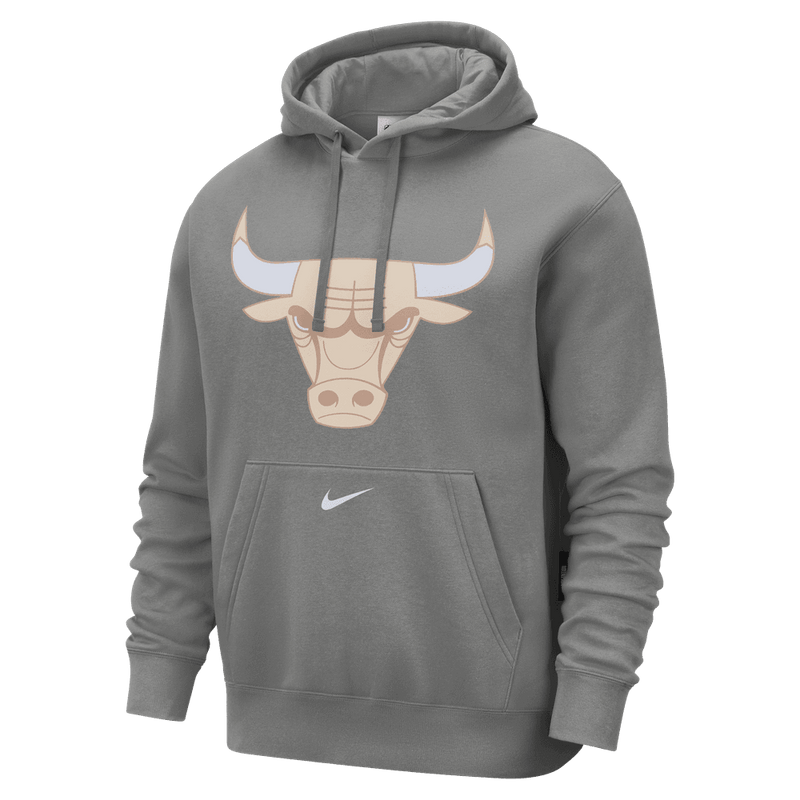 Chicago Bulls Club City Edition Men's Nike NBA Fleece Pullover Hoodie 'Grey'