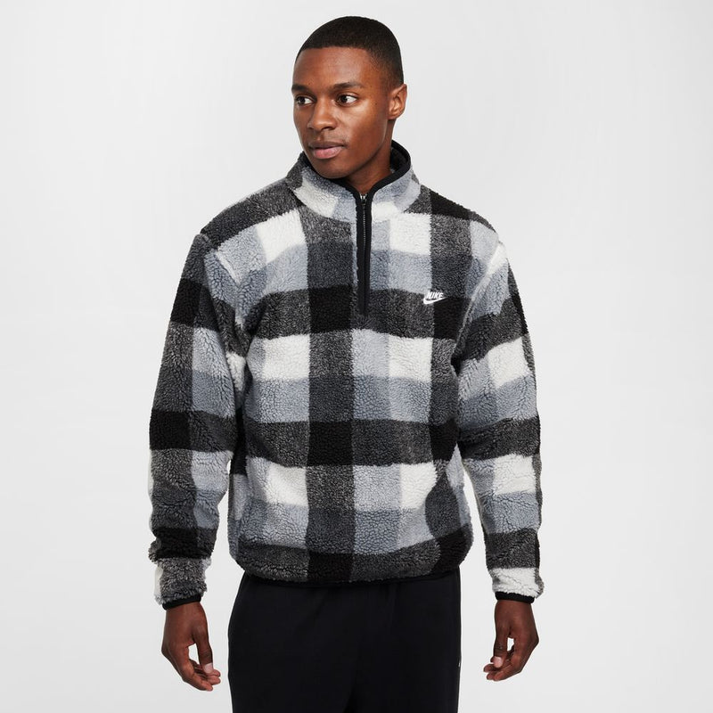 Nike Club Men's Winterized Half-Zip 'Black/White/Grey'