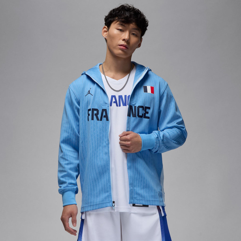 France Men's Jordan Dri-FIT ADV Basketball Game Jacket 'Celestine Blue'