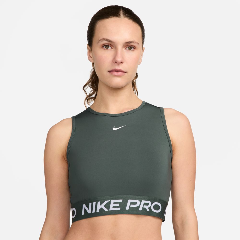 Nike Pro Women's Dri-FIT Cropped Tank Top 'Vintage Green'