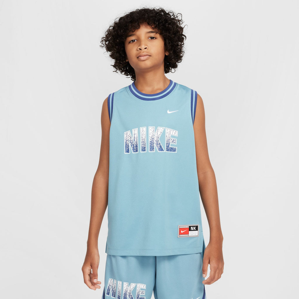 Nike Culture of Basketball Big Kids' Dri-FIT Basketball Jersey 'Denim Turquoise/White'