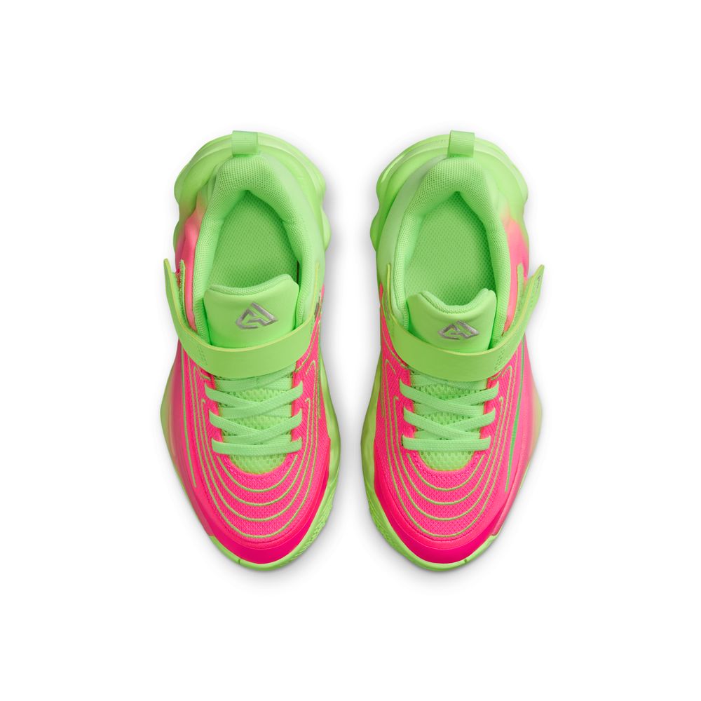 Giannis Antetokounmpo Giannis Immortality 4 Little Kids' Shoes (PS) 'Lime Blast/Grey/Pink'