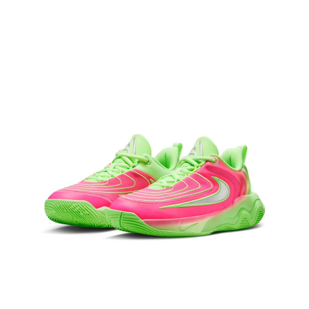 Giannis Antetokounmpo Giannis Immortality 4 Big Kids' Basketball Shoes (GS) 'Lime Blast/Grey/Pink'