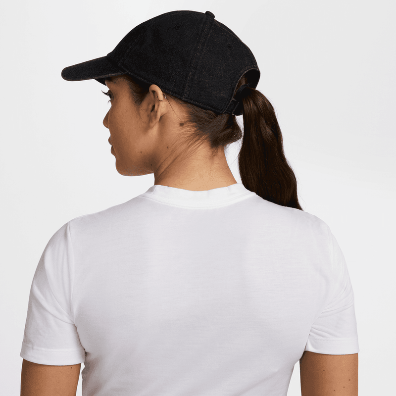 Nike Club Unstructured Denim Cap 'Black/White'