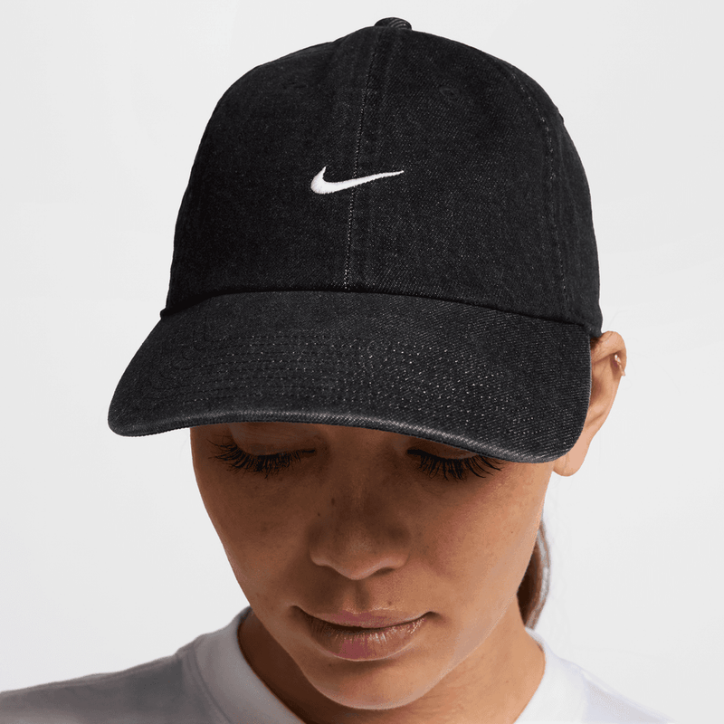 Nike Club Unstructured Denim Cap 'Black/White'