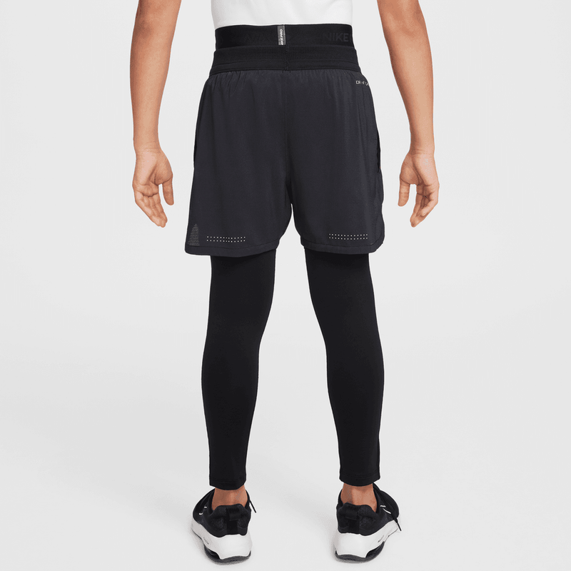 Nike Pro Warm Big Kids' (Boys') Dri-FIT Training Tights 'Black/White'
