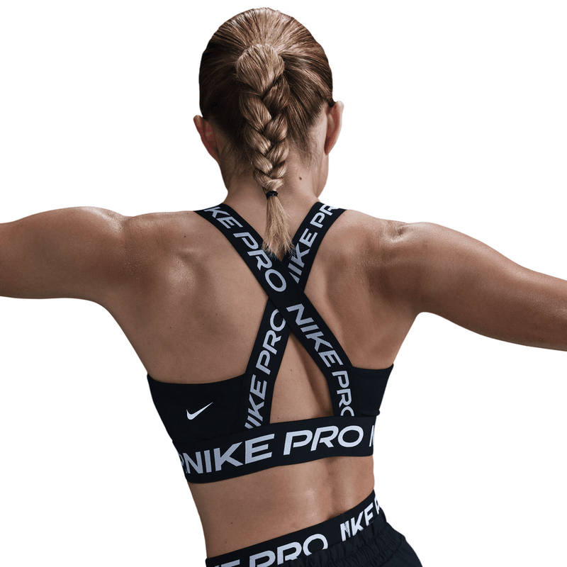 Nike Pro Women's Light-Support Non-Padded Sports Bra 'Black/White'