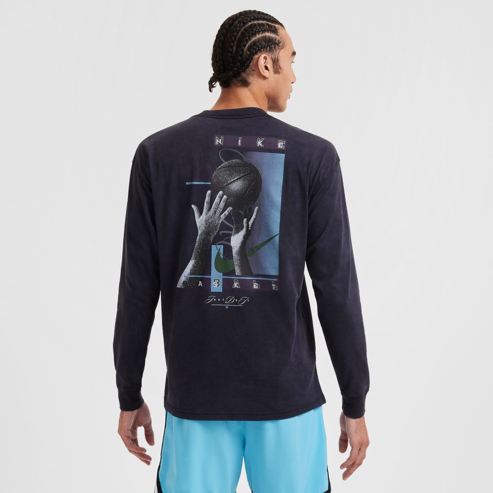 Nike Men's Max90 Long-Sleeve Basketball T-Shirt 'Black'