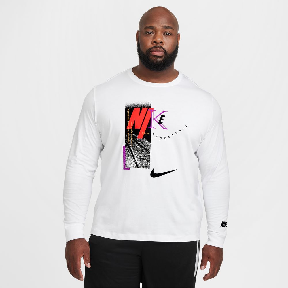 Nike Men's Long-Sleeve Basketball T-Shirt 'White'