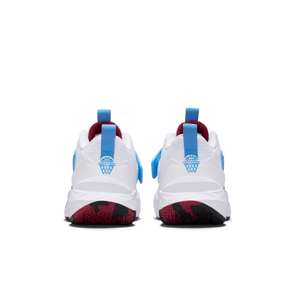 Nike Team Hustle D 12 Big Kids' Basketball Shoes (GS) 'White/red/Blue'