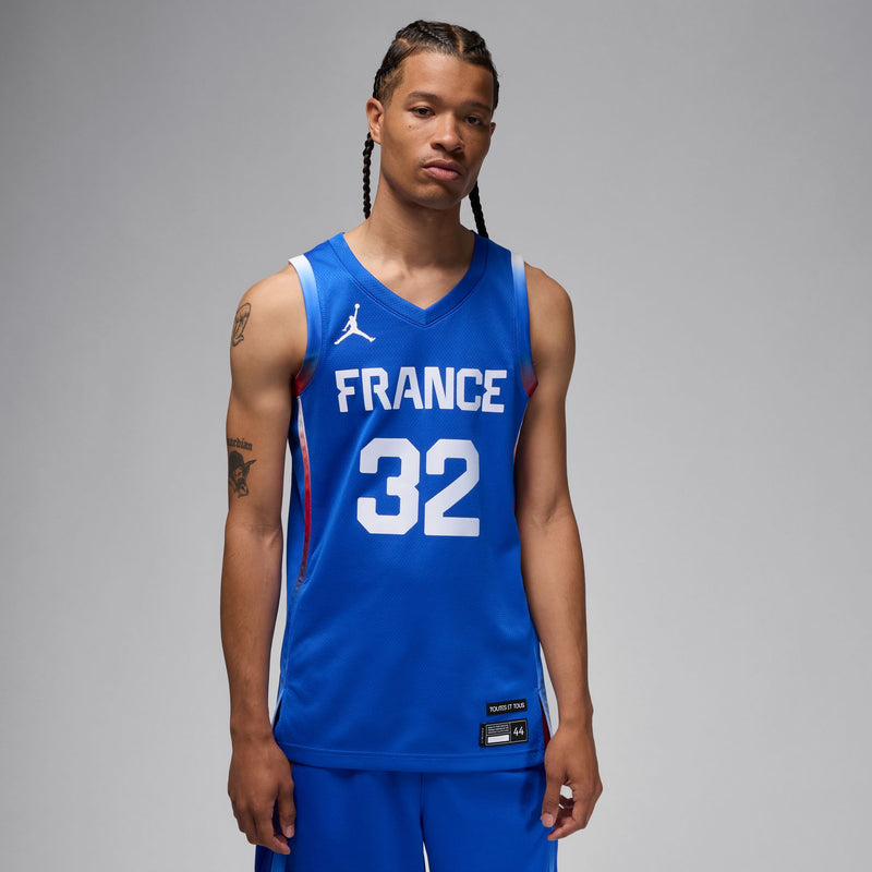 Victor Wembanyama France Limited Road Men's Jordan Basketball Replica Jersey 'Royal/White'