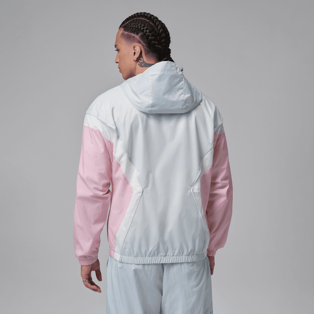Jordan Brooklyn Men's Hooded Draft Jacket 'Aura/Iced Carmine/Jade'