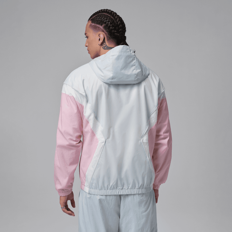 Jordan Brooklyn Men's Hooded Draft Jacket 'Aura/Iced Carmine/Jade'