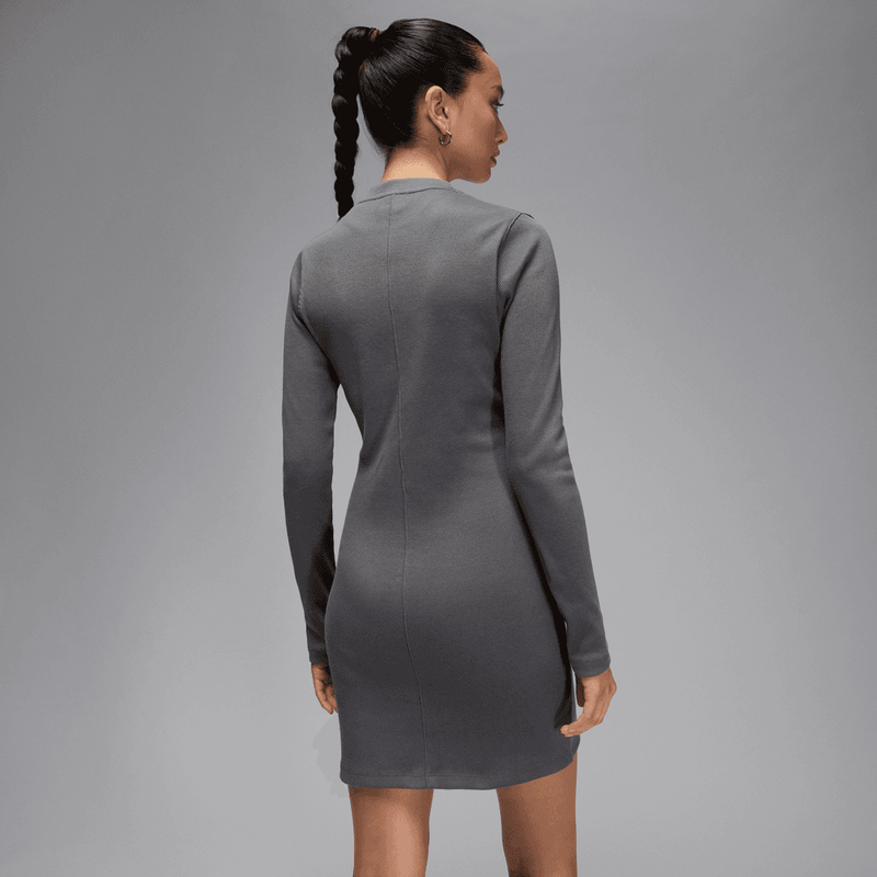 Jordan Women's 1/2-Zip Long-Sleeve Knit Dress 'Iron Grey'