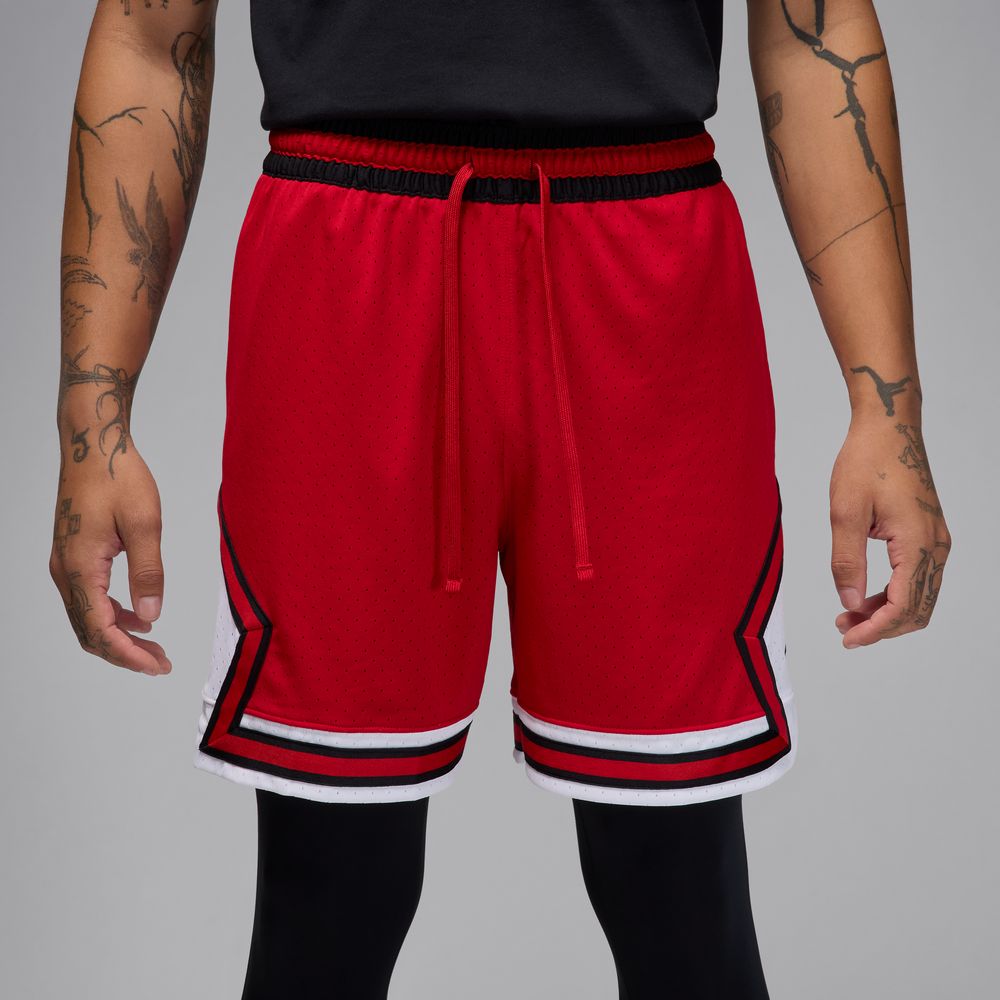 Jordan Sport Men's Dri-FIT Mesh Diamond Shorts 'Red/White/Black'