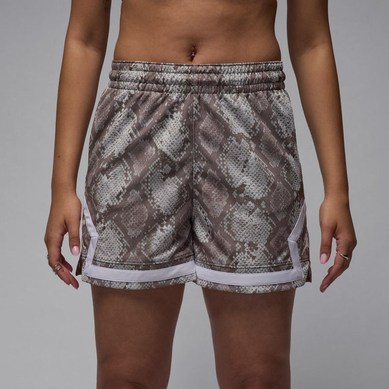 Jordan Sport Women's 4" Printed Diamond Shorts 'Enigma Stone/White'