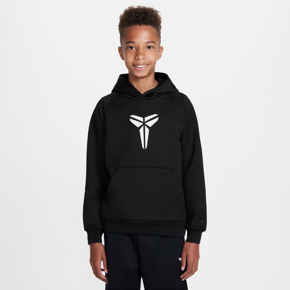 Kobe Bryant Kobe Big Kids' Therma-FIT Pullover Hoodie 'Black/White'