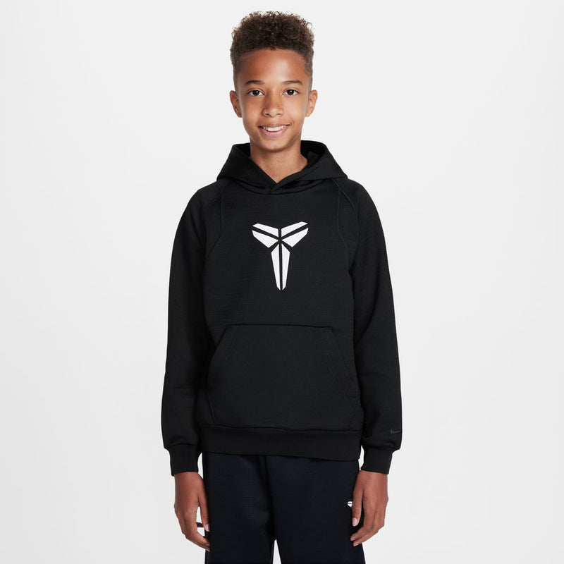 Kobe Bryant Kobe Big Kids' Therma-FIT Pullover Hoodie 'Black/White'