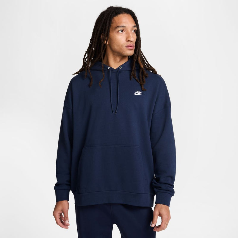 Nike Club Fleece Men's Oversized French Terry Pullover Hoodie 'Osidian'