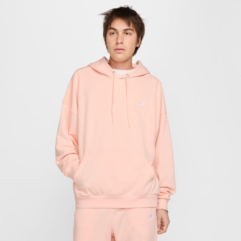 Nike Club Fleece Men's Oversized French Terry Pullover Hoodie 'Washed Coral'