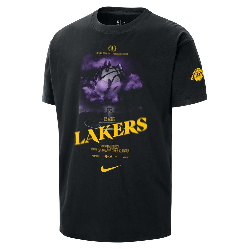 Los Angeles Lakers Courtside Men's Nike NBA T-Shirt 'Black'