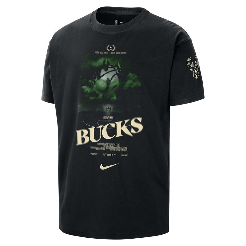 Milwaukee Bucks Courtside Men's Nike NBA T-Shirt 'Black'