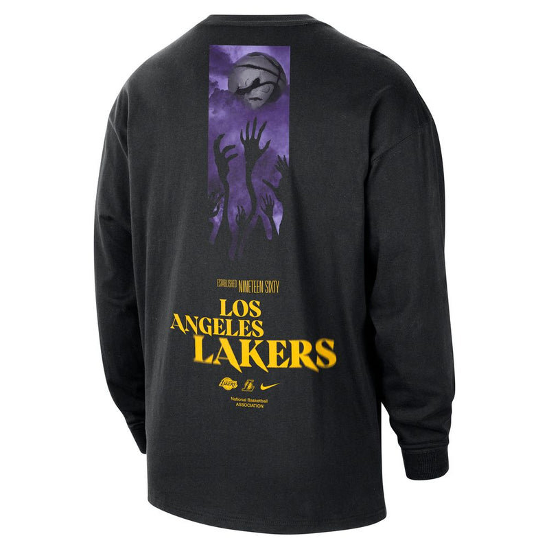 Los Angeles Lakers Courtside Men's Nike NBA Long-Sleeve T-Shirt 'Black'