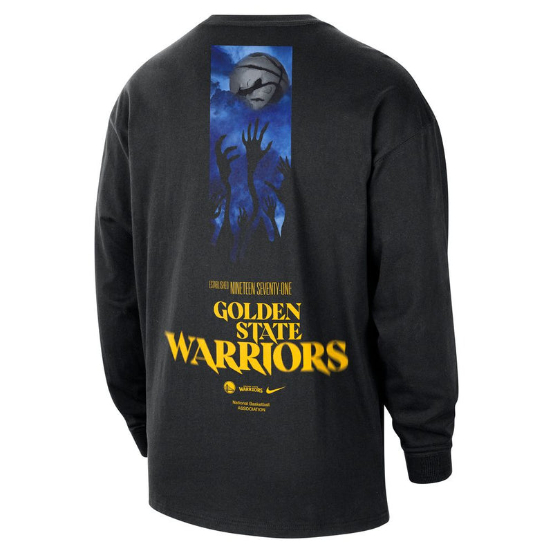 Golden State Warriors Courtside Men's Nike NBA Long-Sleeve T-Shirt 'Black'