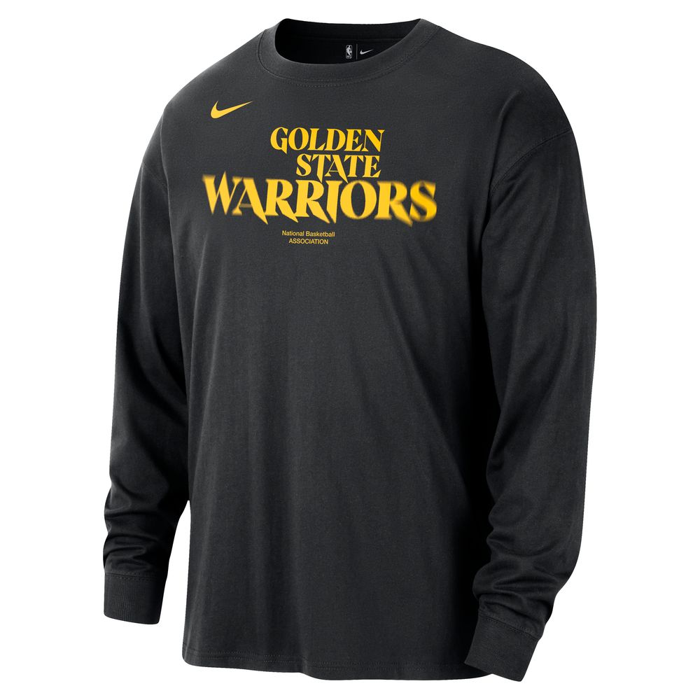 Golden State Warriors Courtside Men's Nike NBA Long-Sleeve T-Shirt 'Black'