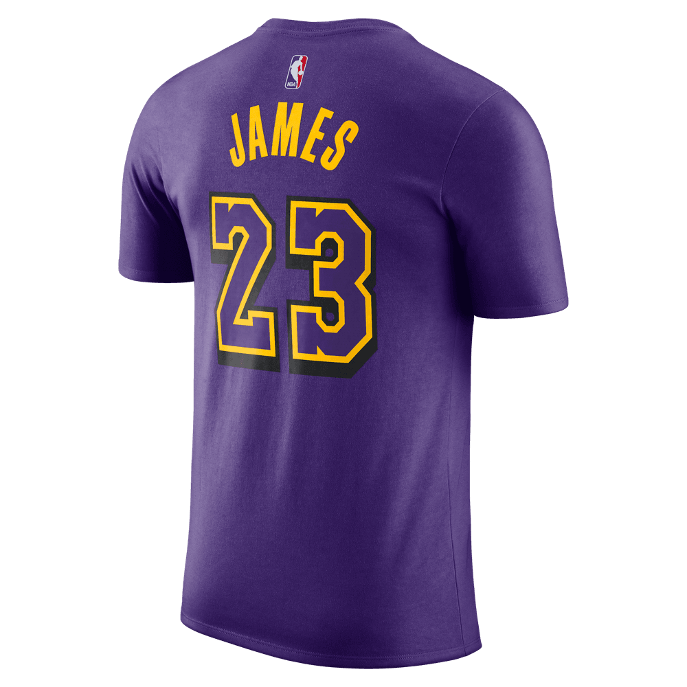 LeBron James Los Angeles Lakers Essential City Edition Men's Nike NBA T-Shirt 'Purple'