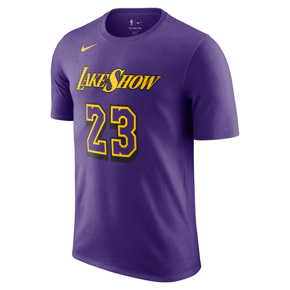 LeBron James Los Angeles Lakers Essential City Edition Men's Nike NBA T-Shirt 'Purple'