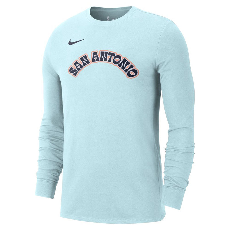 San Antonio Spurs Essential City Edition Men's Nike NBA Long-Sleeve T-Shirt 'Glacier Blue'