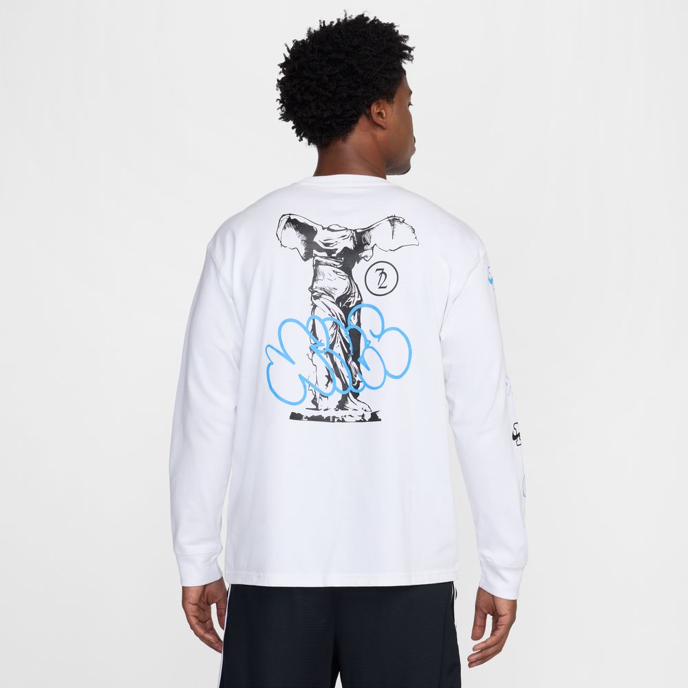 Nike Men's Long-Sleeve Max90 Basketball T-Shirt 'White'