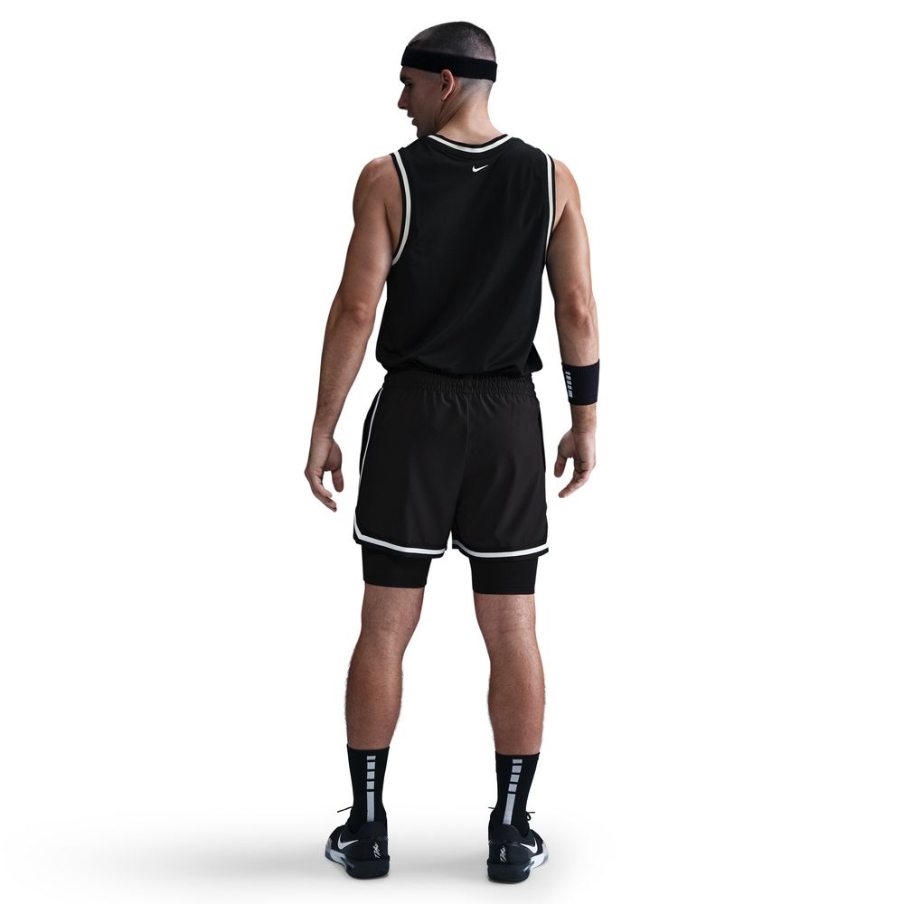 Nike DNA Men's Dri-FIT 4" 2-in-1 Basketball Shorts 'Black/White'