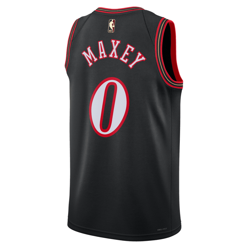 Tyrese Maxey Philadelphia 76ers 2025/26 Hardwood Classics Men's Nike Dri-FIT NBA Swingman Jersey 'Black'