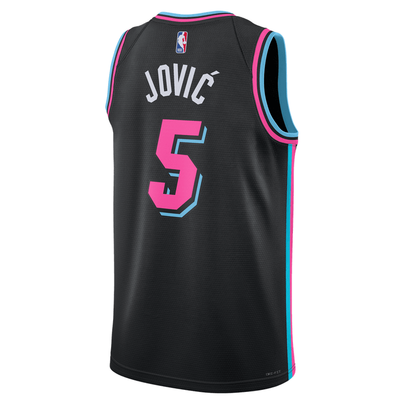 Nikola Jović Miami Heat City Edition Men's Nike NBA Swingman Jersey 'Black'