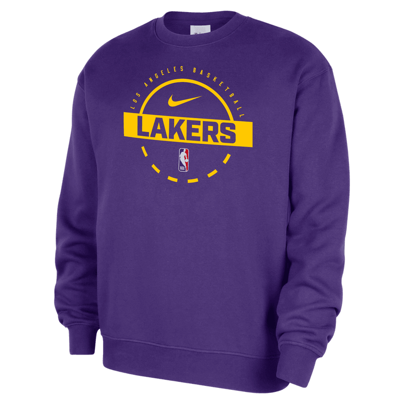 Los Angeles Lakers Club Men's Nike Basketball Practice Fleece Crew 'Purple'